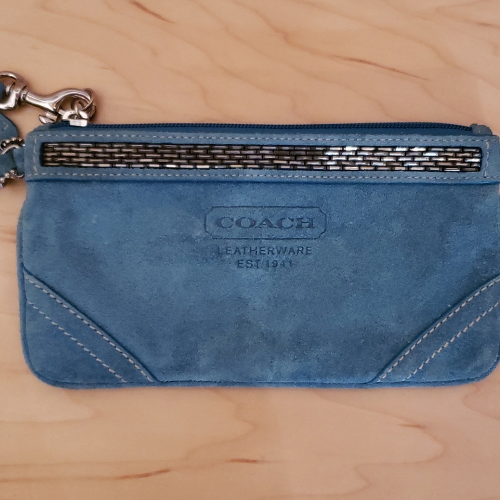 Coach Small Suede Wristlet